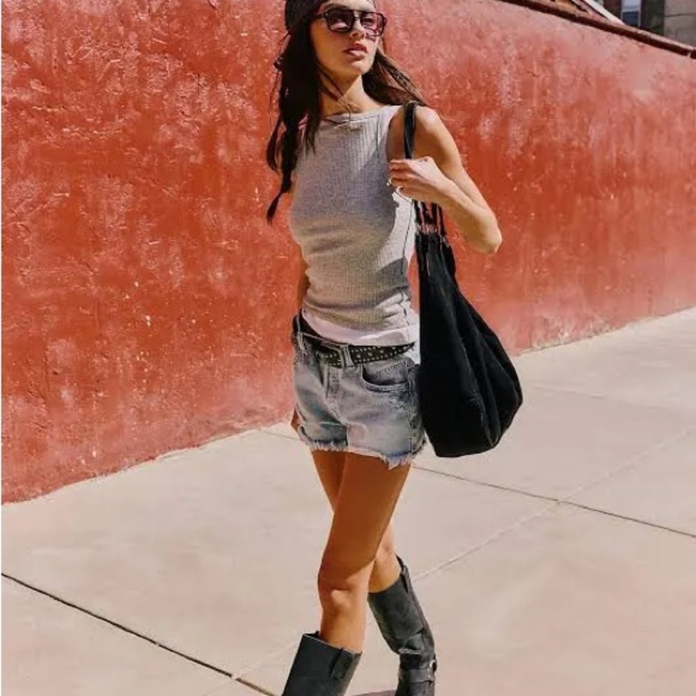 We the Free “Now Or Never” distressed denim shorts by Free People - Picture 2 of 15